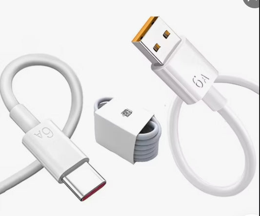 USB A to type C 6A Charging Cable